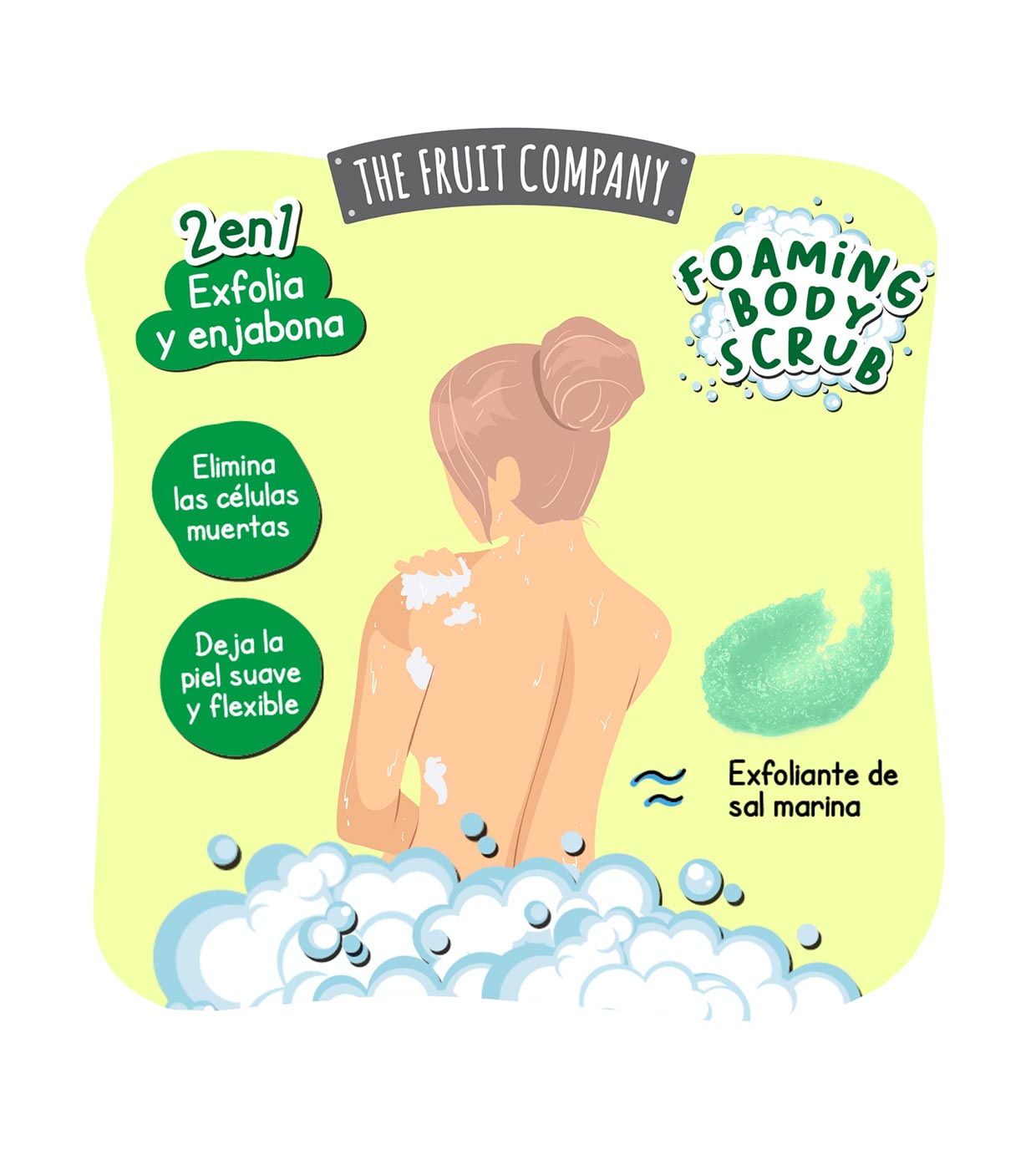 The Fruit Company - Espuma Esfoliante Corporal 2 em 1 - Melão