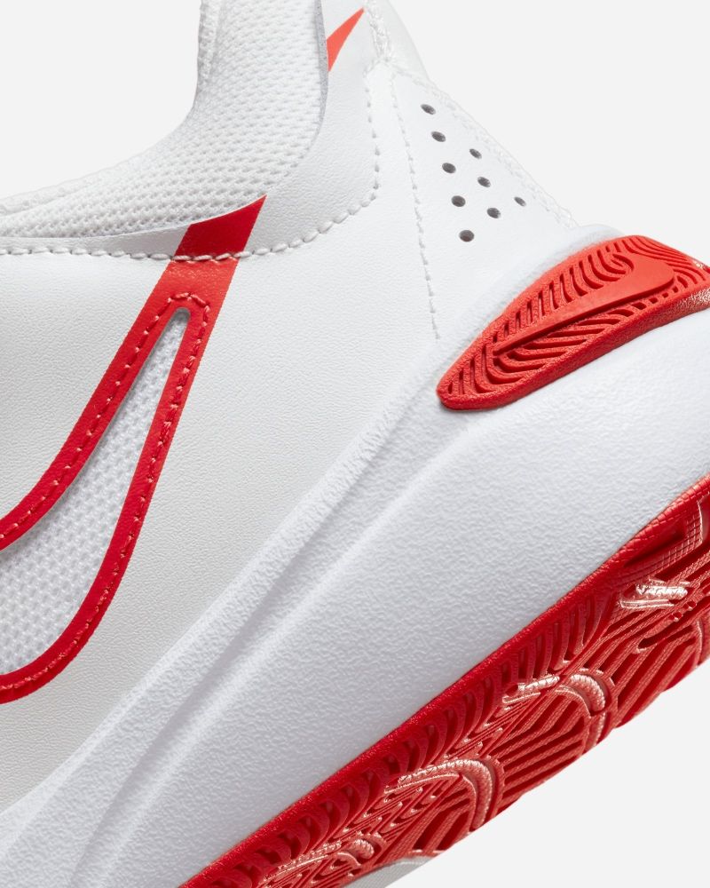 Chaussures de basket Nike Team Hustle D 11 Blanc & Rouge pour enfant