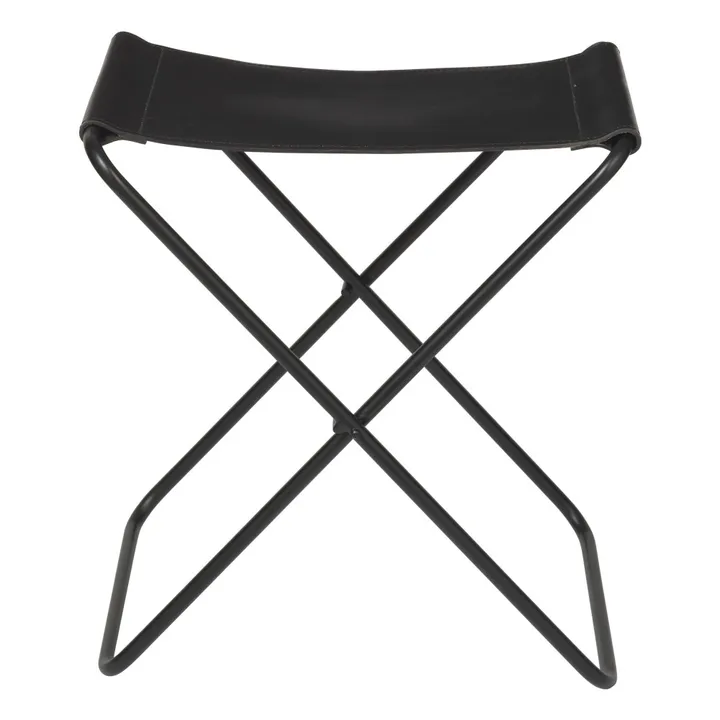 Broste Copenhagen Tabouret pliant en cuir Nola