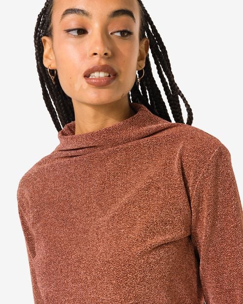 haut femme Emmy à paillettes cuivré