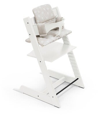 Stokke Tripp Trapp Matstol Bundle inkl. Sittepute, White/Star Silver