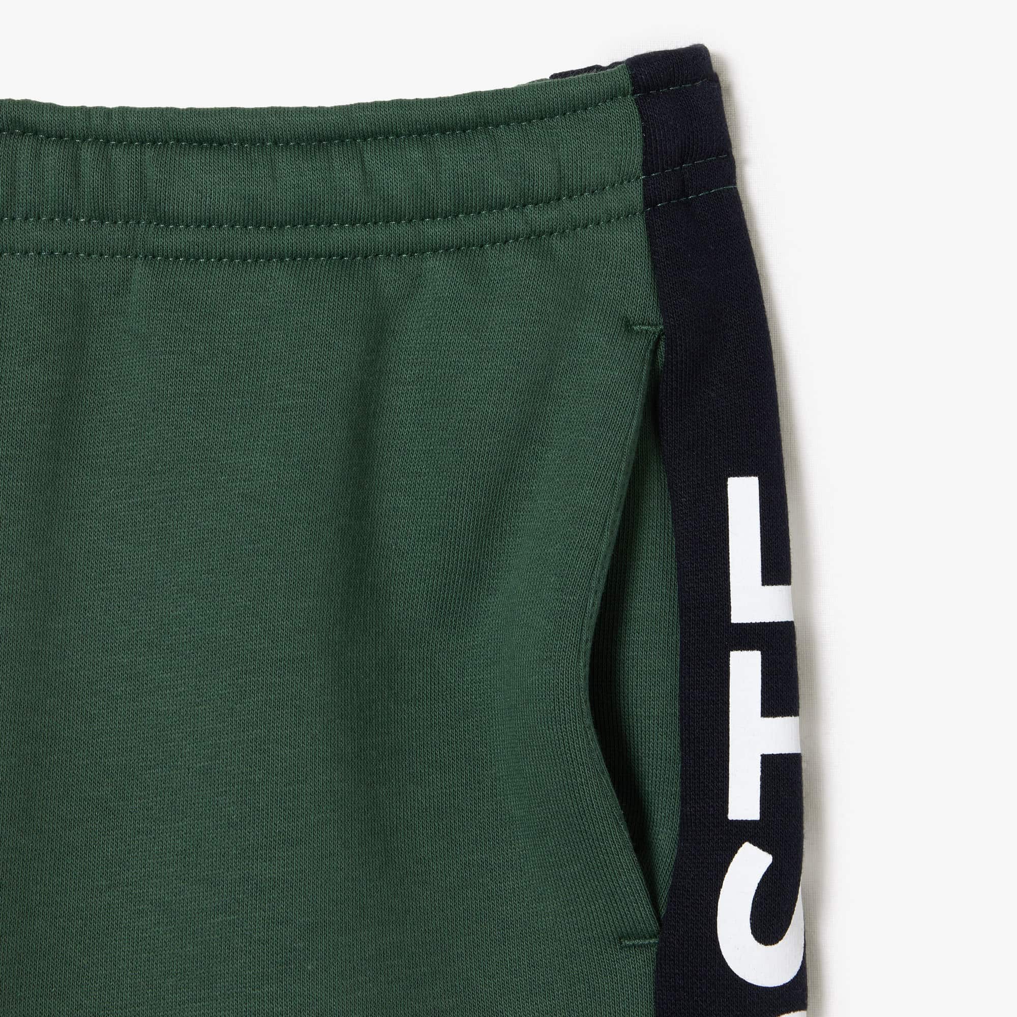 Short enfant Lacoste à bandes colorées en coton biologique Pantalons & Shorts - Vert - Lacoste - Enfant