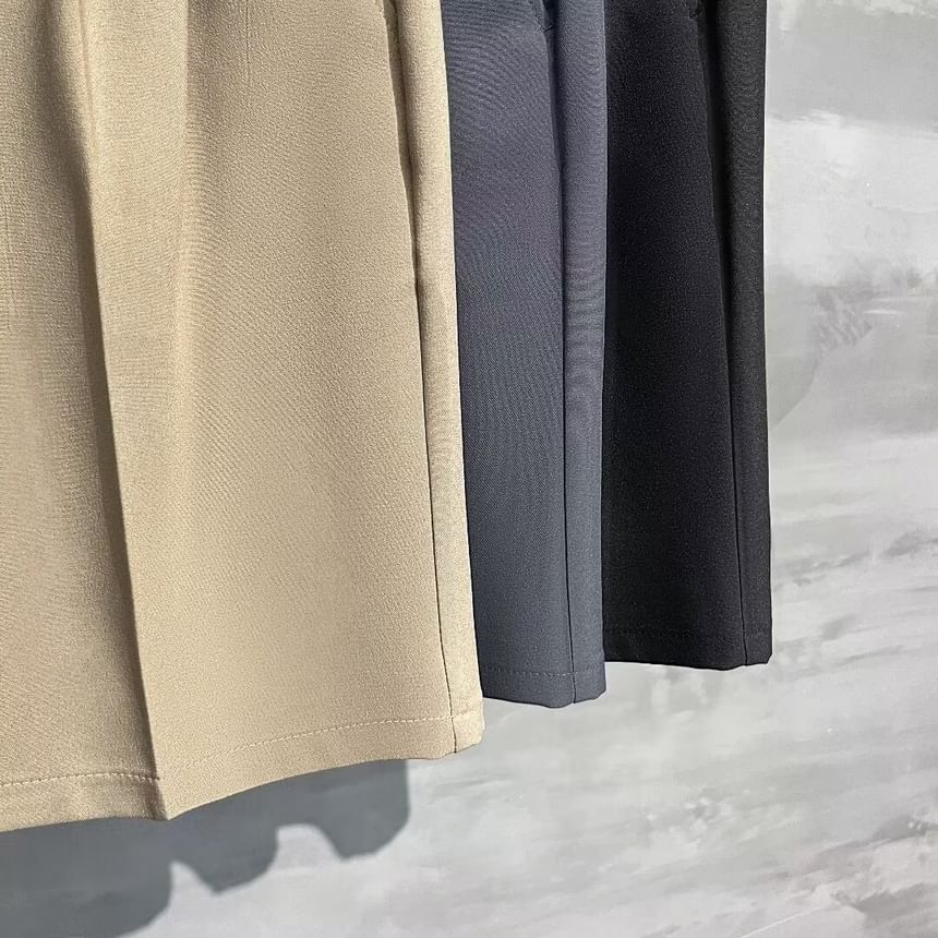 farrahces - Effen korte jurk met elastische taille