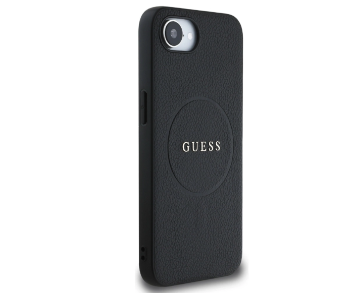 iPhone 16e MagSafe Leder Hardcase Hülle Grained Ring (GUHMPSE4PGHSMMK) - Schwarz