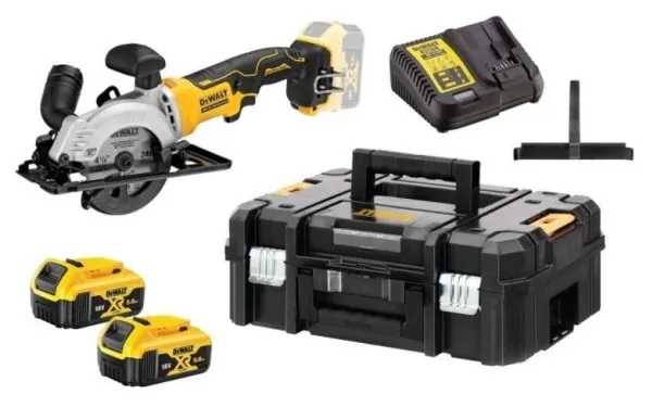 DeWALT DCS571P2, Træ, Gul, 11,5 cm, 4500 rpm, 4 cm, 102 dB