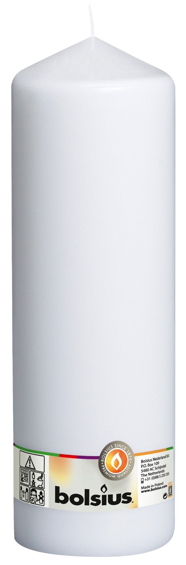 Bolsius Stompkaars 300/98 Wit (1 stuk)