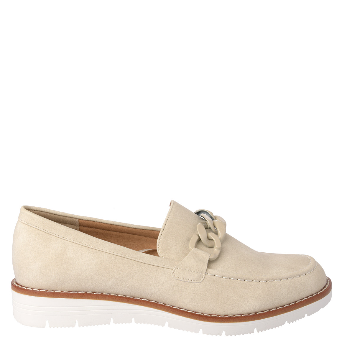 Gina Benotti Damen Loafer mit Zierelement sandbeige