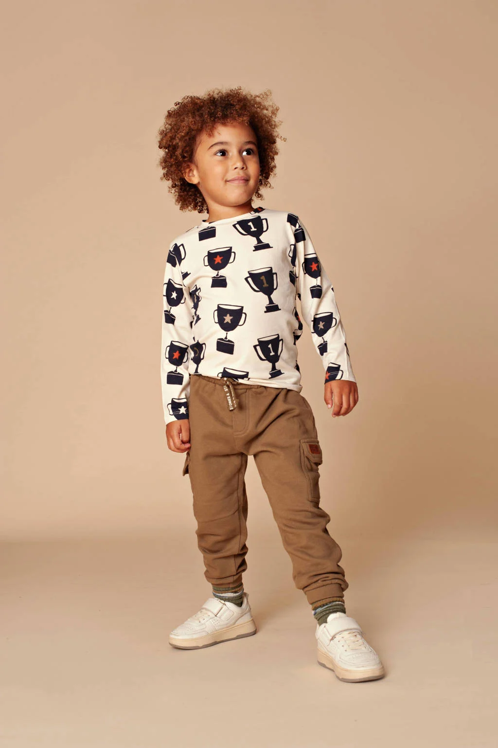 Stains&Stories regular casual broek groen