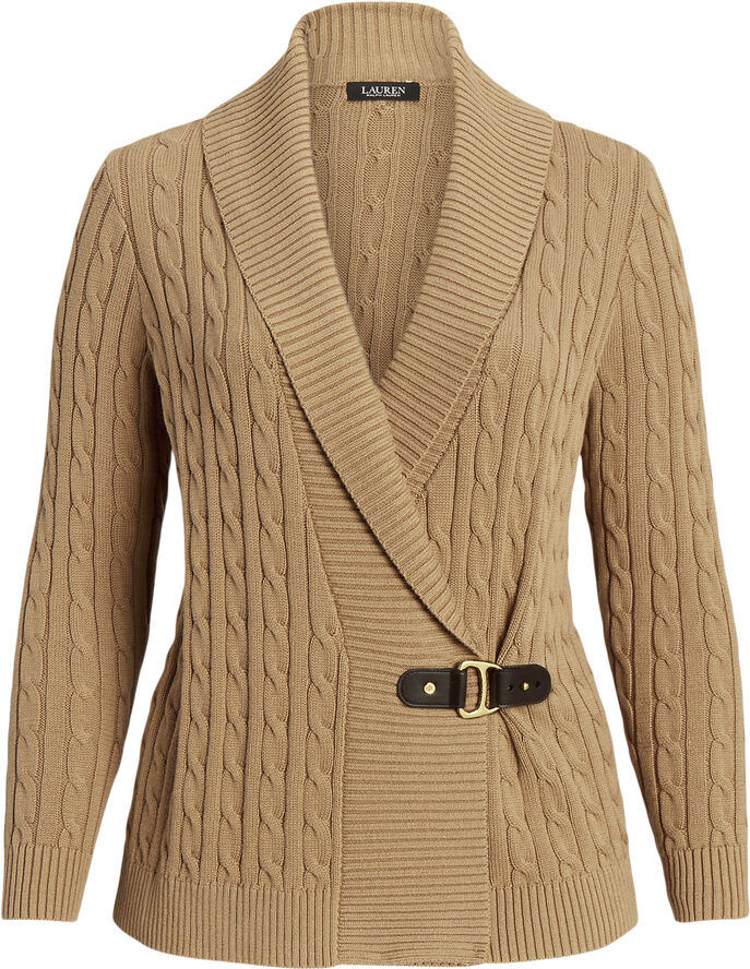Lauren Ralph Lauren GASSED COTTON-LS SHAWL COLLAR P/O Classic camel