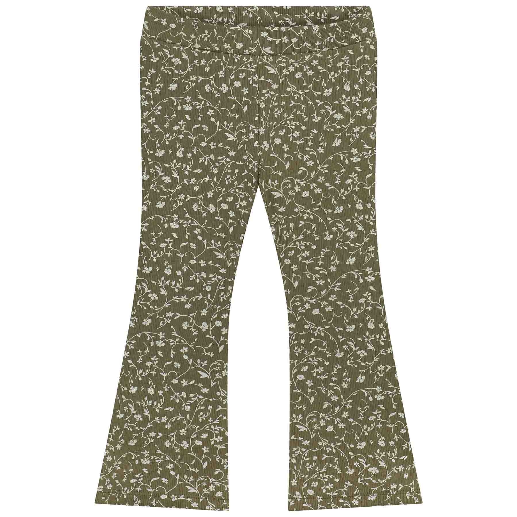 Prénatal peuter broek  bloemen groen
