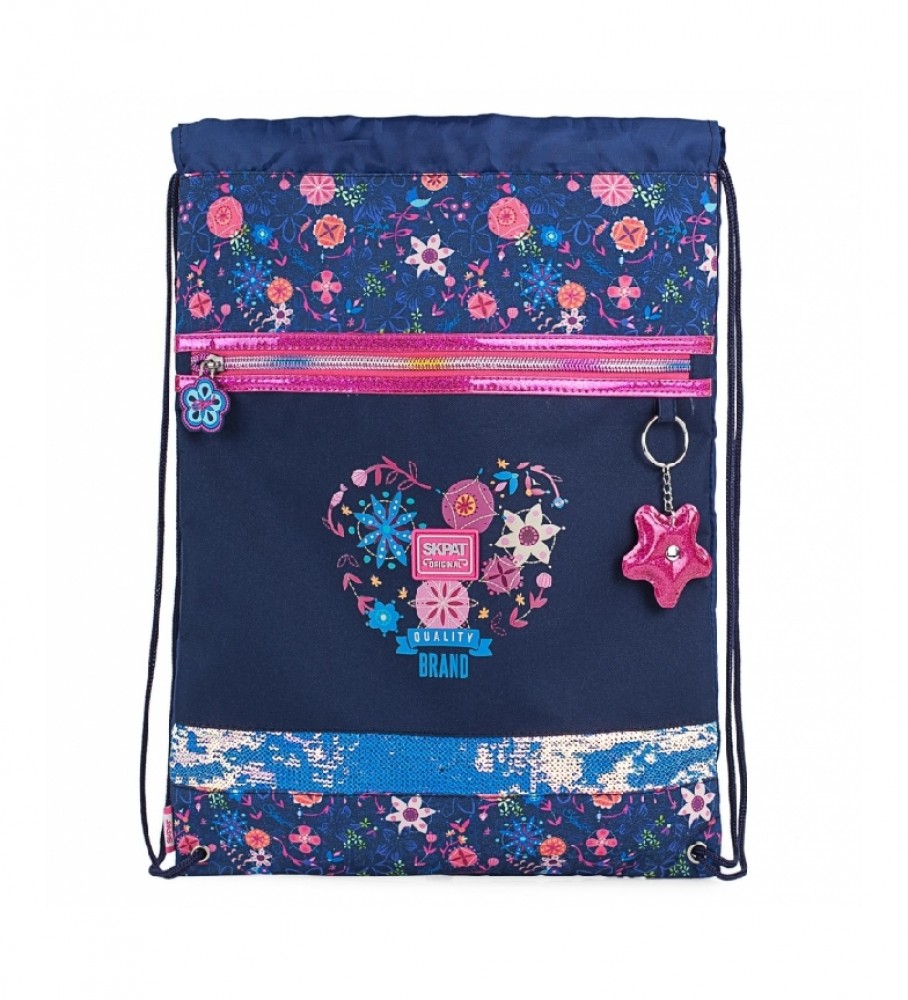 Mochila com cordão Skpat 131541 Azul Marinho - 23x25x10cm -