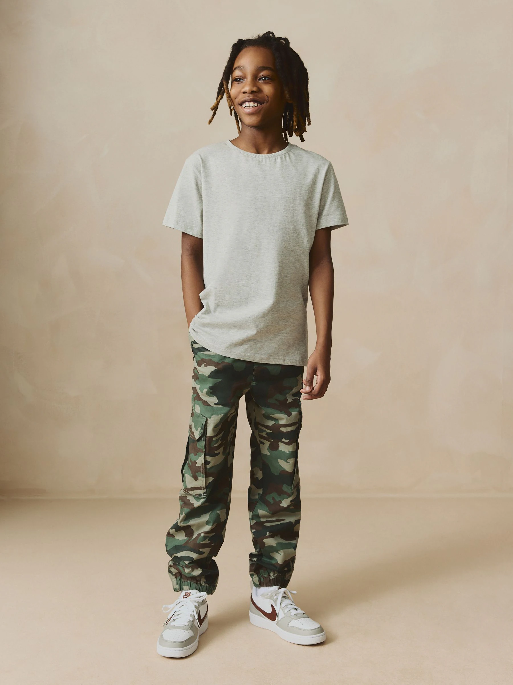 Kaki camouflage - Cargobroek (3-16 jr)