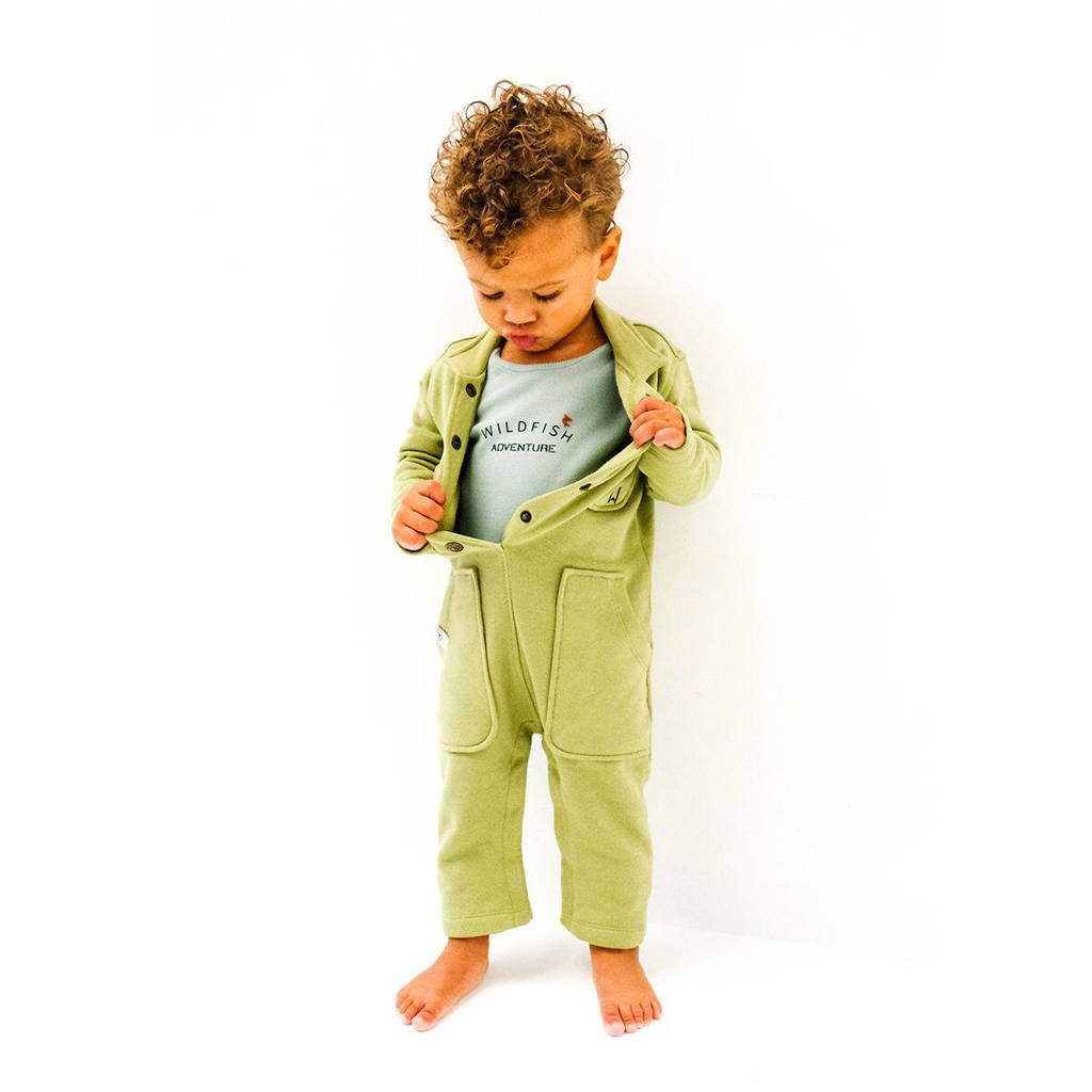 Wildfish romper met printopdruk blauw
