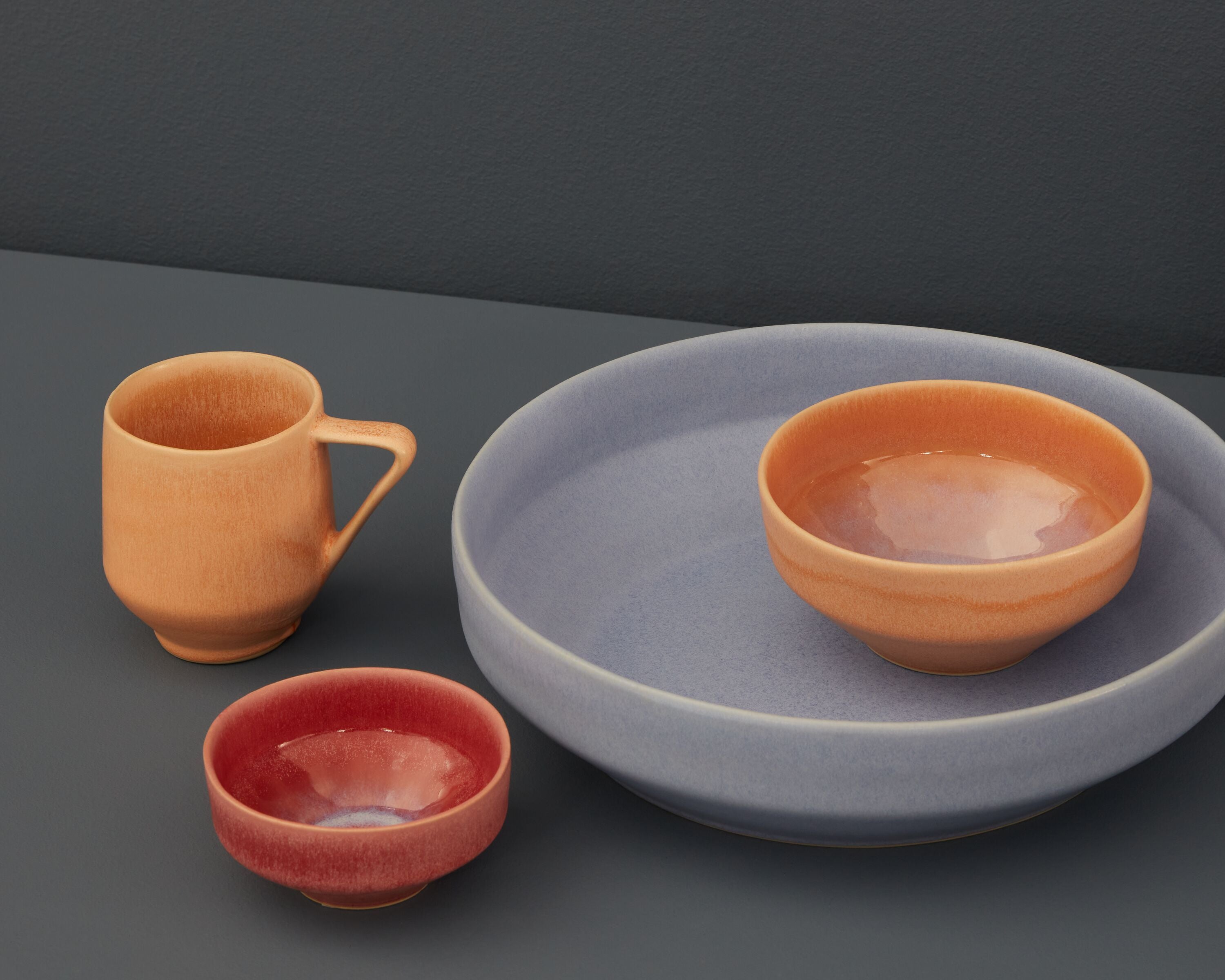 SPHERE HENKELTASSE ARANJA 13X9X11CM - Orange / B: 13.0 cm x T: 9.0 cm x H: 11.0 cm