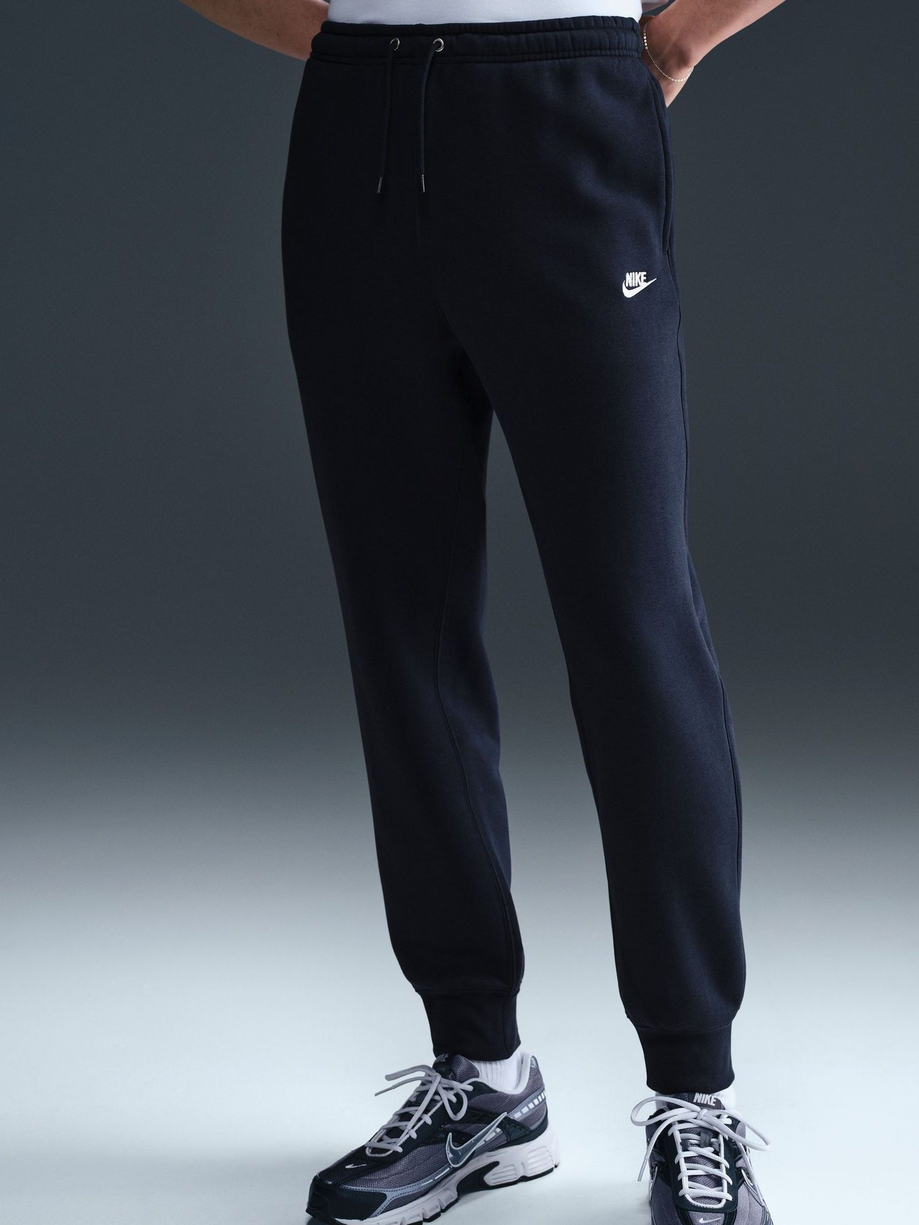 Marineblauwe Obsidian - Nike Club fleece joggingbroek