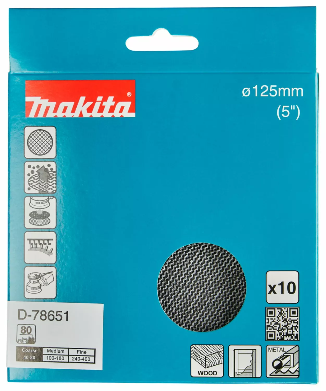 Makita D-78651 Schuurnet -  125mm K80