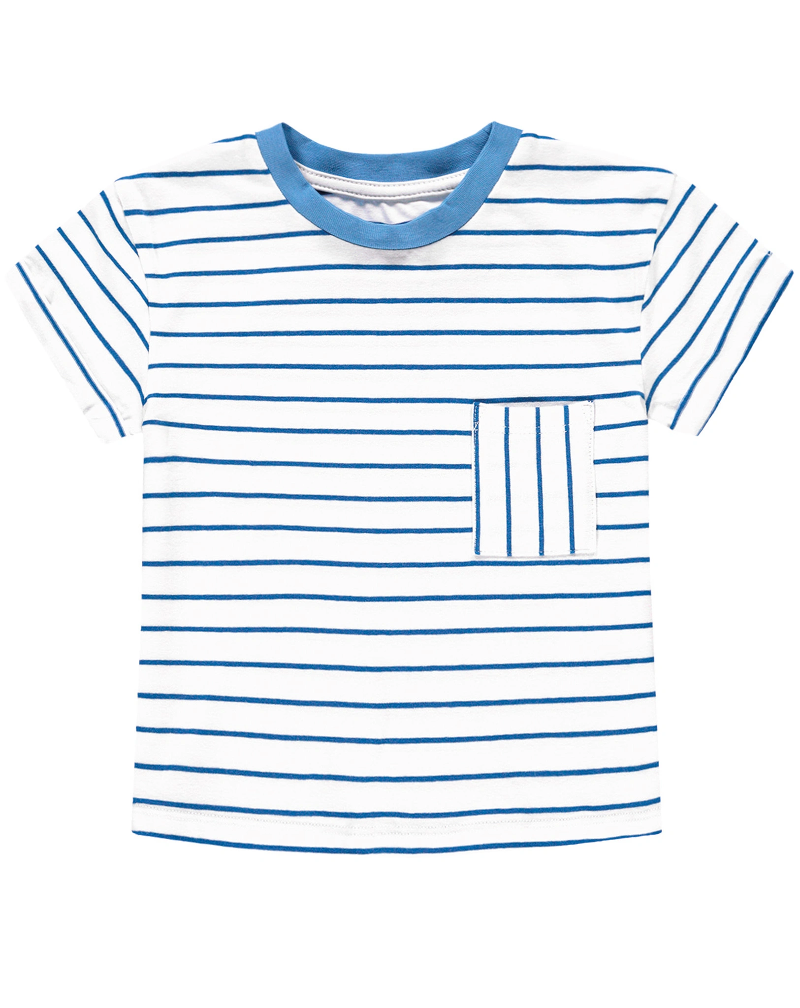 T-Shirt SPRINGTIME gestreift in silver lake blue