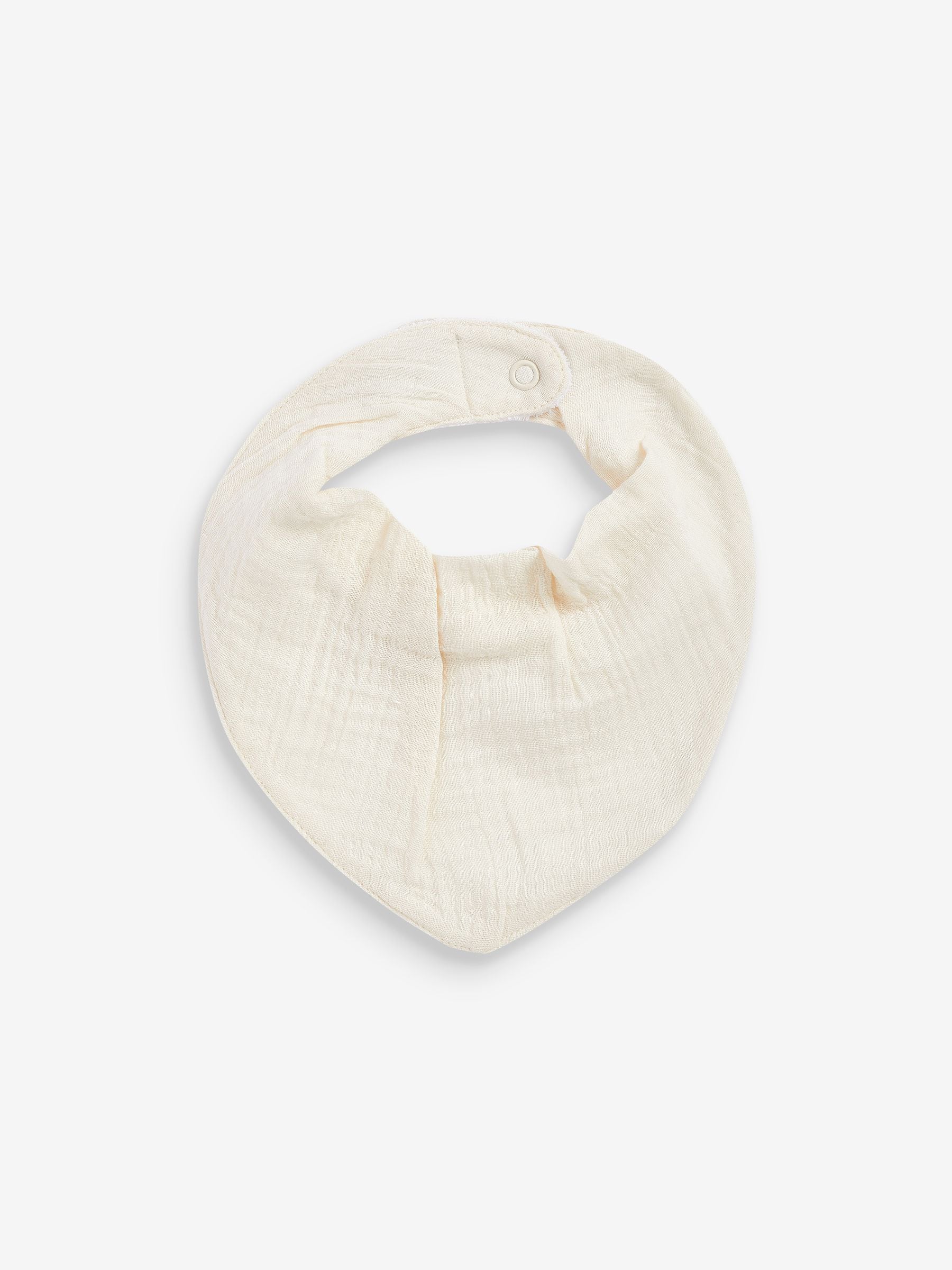 Crème - Verpakking van 3 babyslabbetjes van mousseline