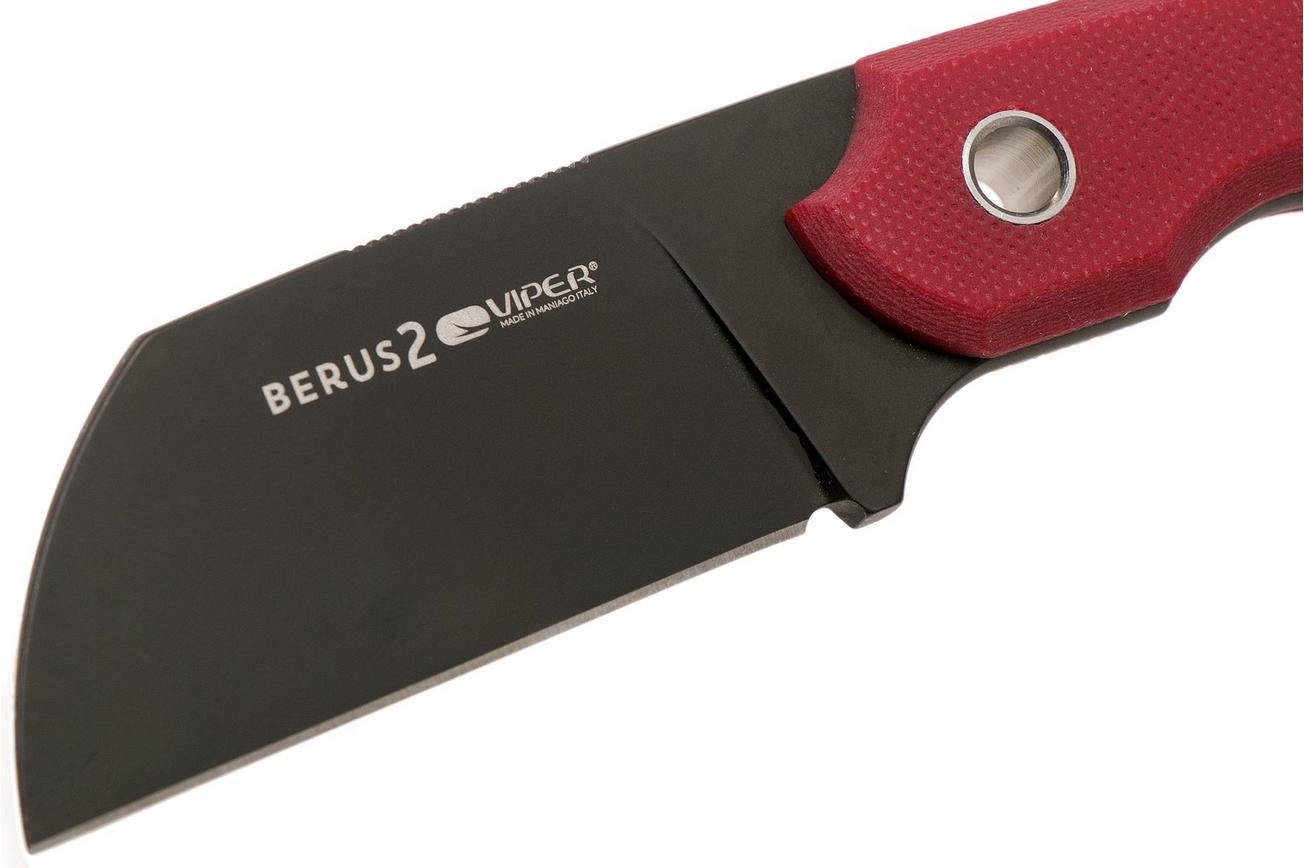 Viper Berus 2 VT4014DGR M390 PVD Black, Red G10 vaststaand mes, Rumici design