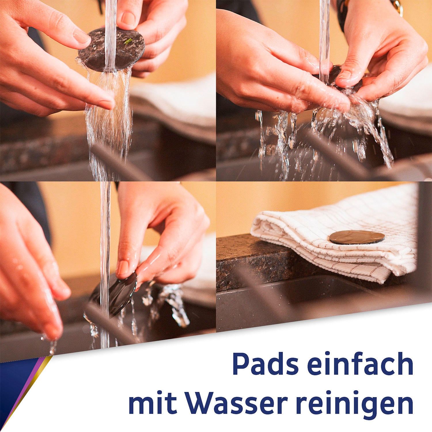 silwy® Magnet-Pads 5 cm 4er Set schwarz