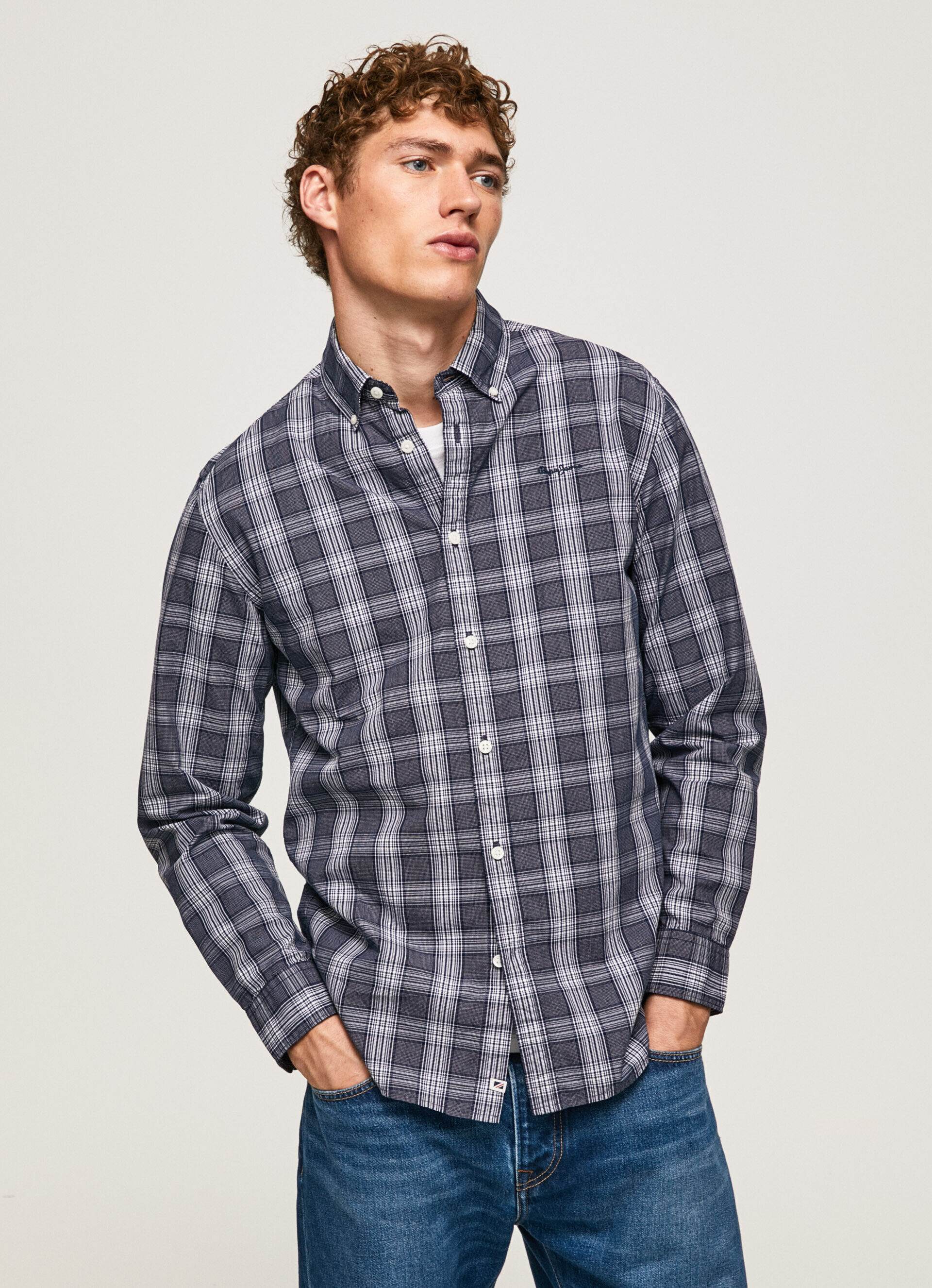 CAMISA XADREZ LYNWOOD CORTE REGULAR - azul dulwich