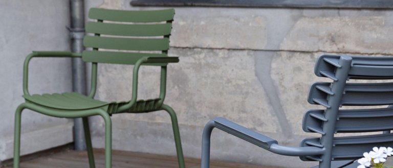 Houe ReClips tuinstoel met armleuningen zwart