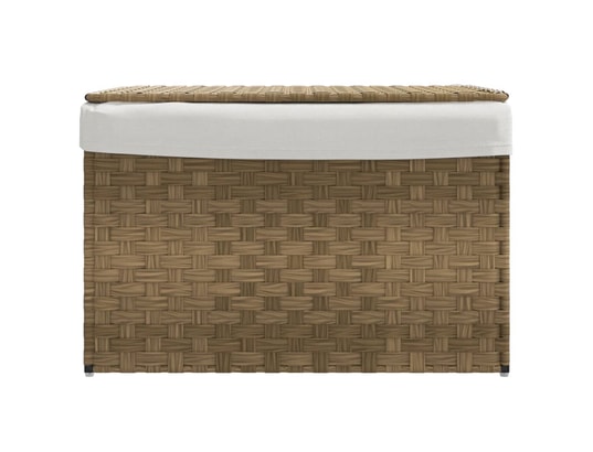 VIDAXL - Panier à linge avec couvercle 55,5x35x34 cm résine tressée
