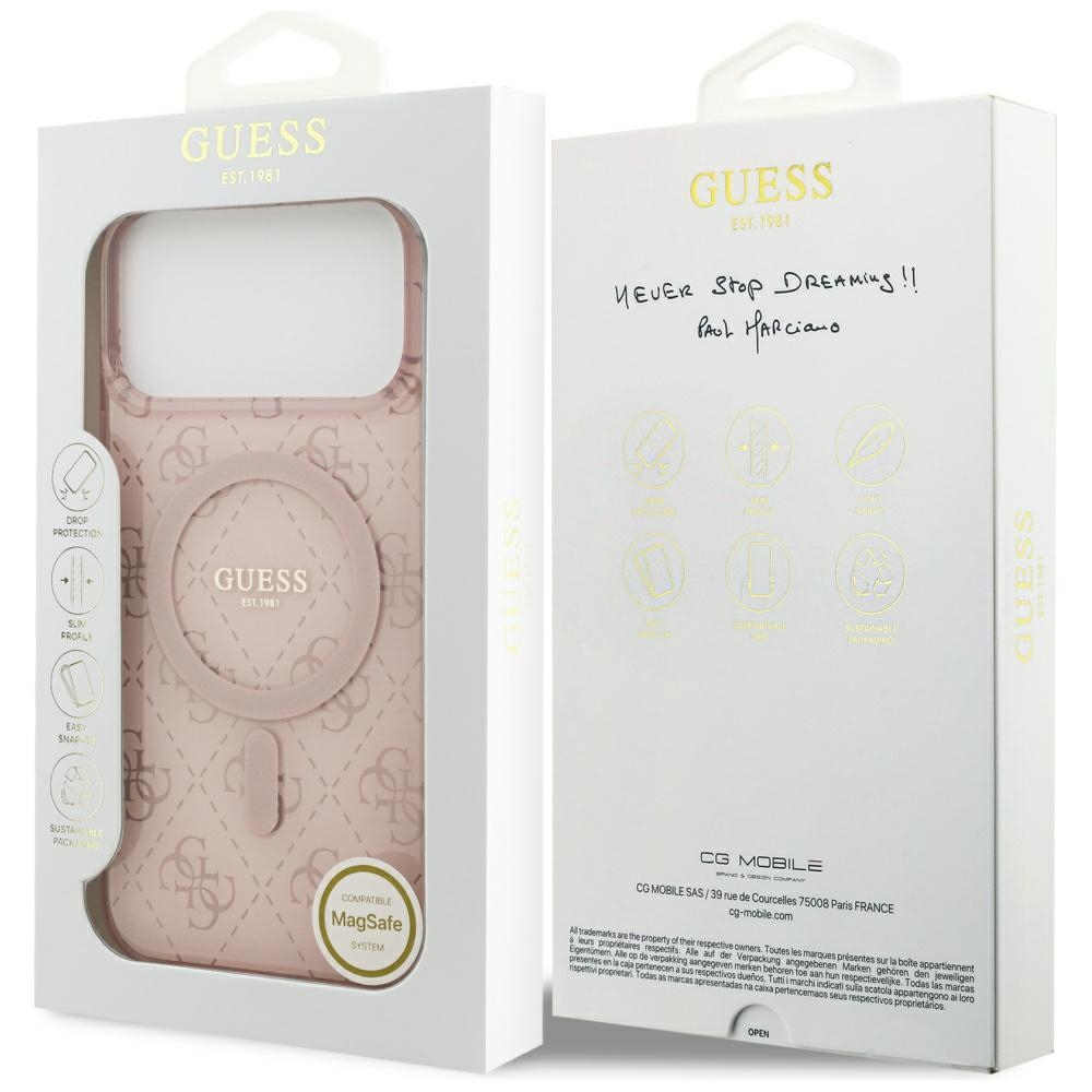 iPhone 17 Pro MagSafe Hardcase Hülle IML 4G Background (GUHMP17LH4DTEP) - Rosa