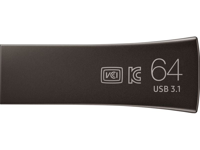 Samsung USB-Stick Bar Plus Titan Gray 64 GB USB-Stick mit 64 GB Speicherkapazität und  Lesegeschwindigkeit