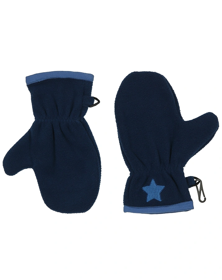 Fleece-Fäustlinge STERNCHEN in dunkelblau