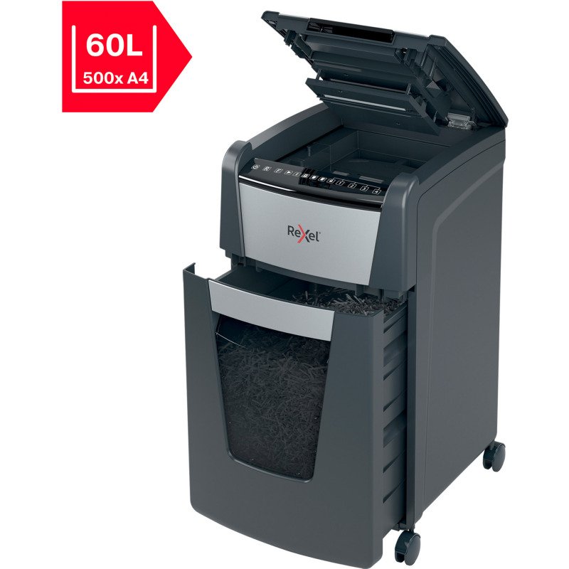 Destructeur Rexel Optimum Auto+ 300X - coupe croisée
