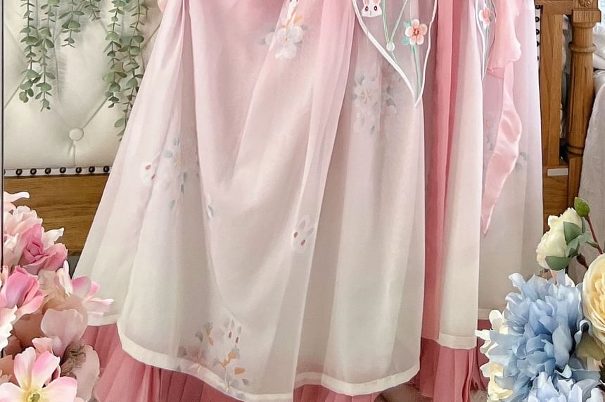 Francoix - Konijn geborduurd Hanfu kostuumset