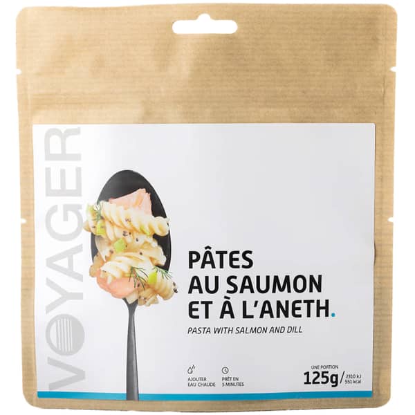 Repas lyophilisé VOYAGER PÂTES AU SAUMON ET À L'ANETH 125G
