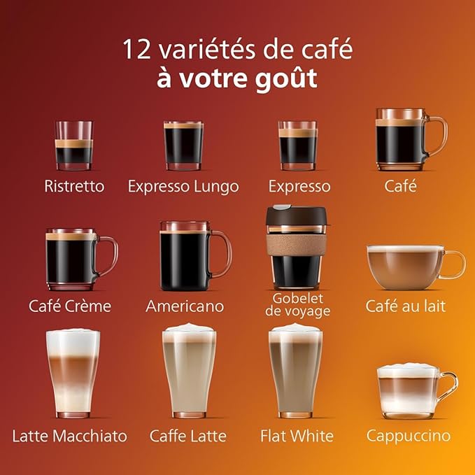 Machine à expresso Philips série 5400 – Mousseur à lait LatteGo, Noir