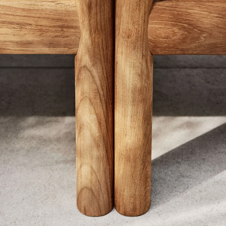 Fritz Hansen - Skagerak Tradition Outdoor Sofa Eckmodul, Teak / light sand