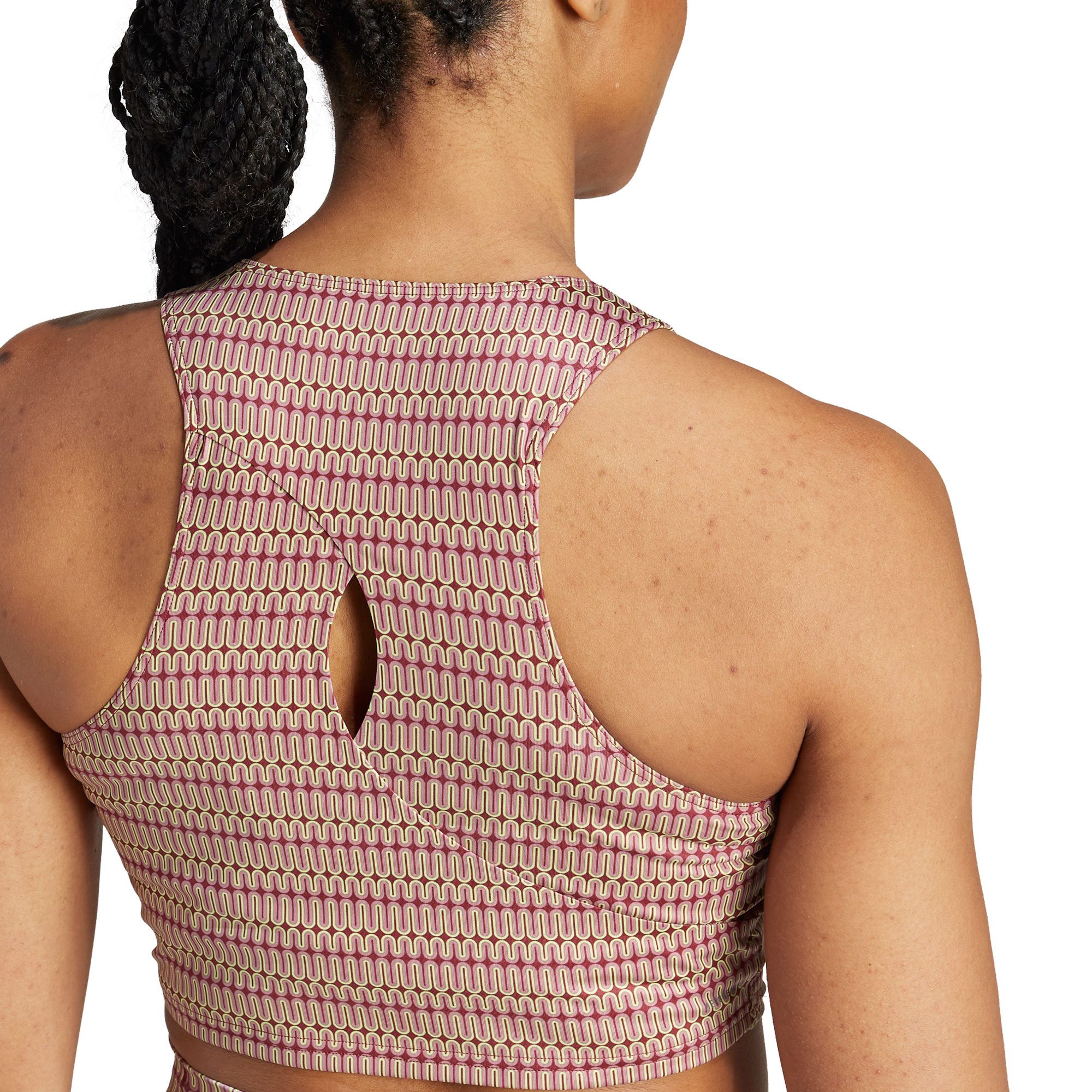 adidas Yoga Studio Print Crop-Top Damen shadow red