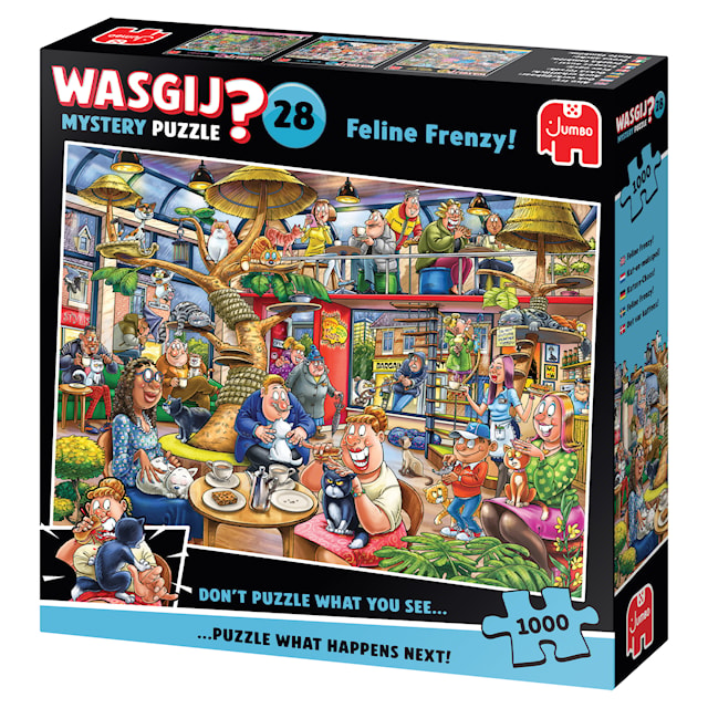 Wasgij Mystery 28 Puslespill Feline Frenzy! Puslespill 1000 brikker