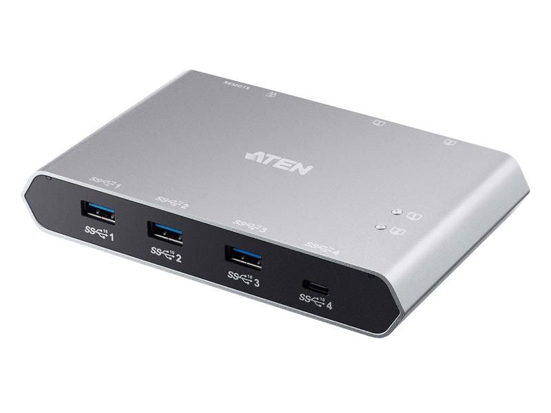 Aten US3342 Sharing Switch 2-Port USB-C Gen 2 Sharing Switch mit Stromdurchgang