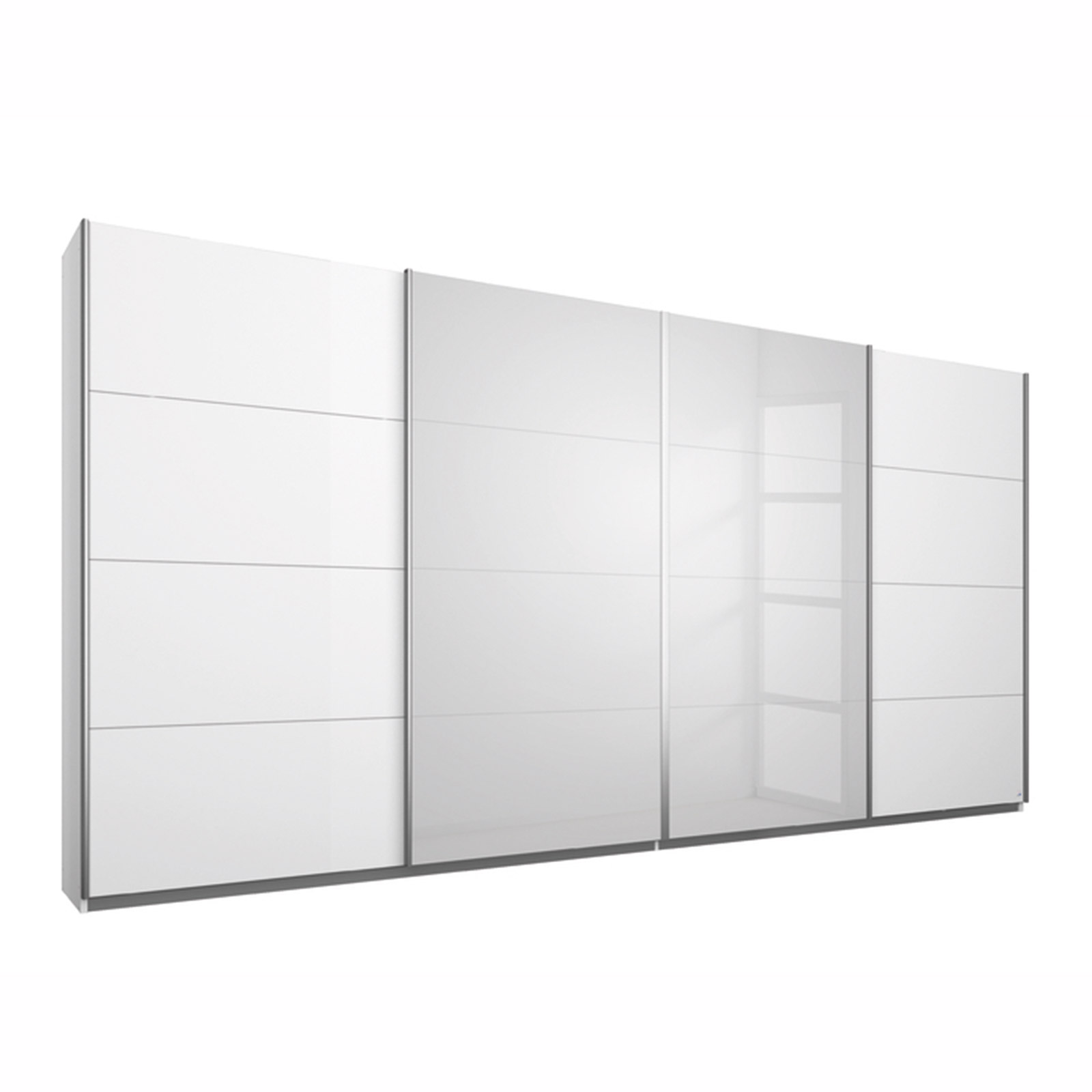 Schwebetürenschrank - Alpinweiß - 360 cm