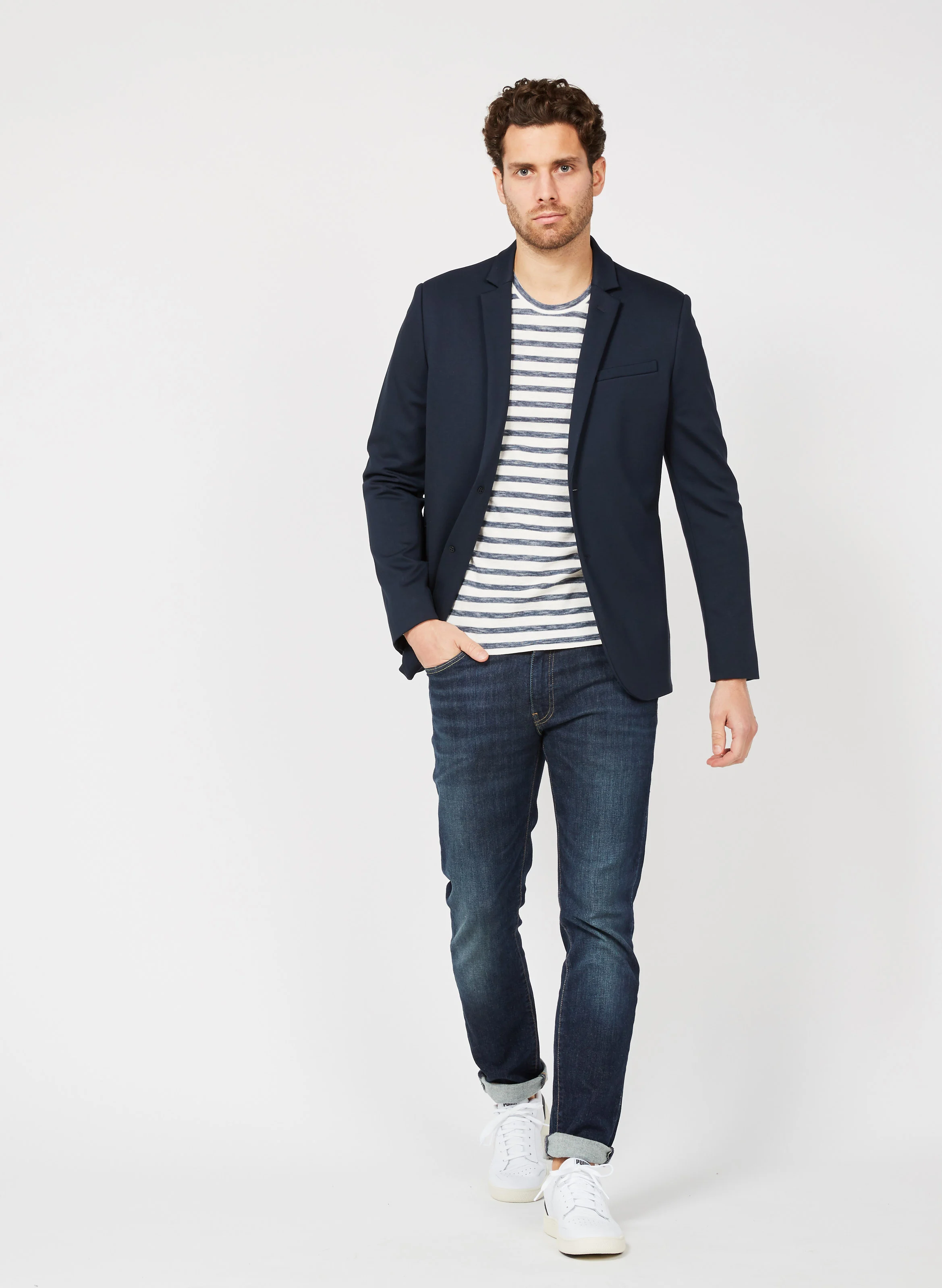 Veste de costume regular-fit | Bleu