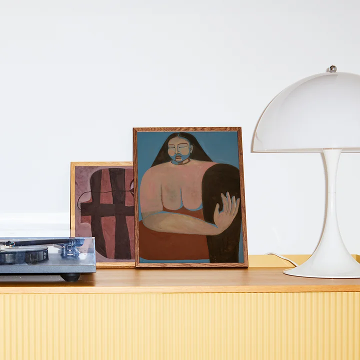 Paper Collective - Blue Lilly Poster, 30 x 40 cm