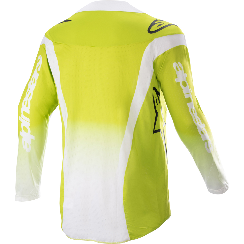 Alpinestars - Maillot enfant Youth Racer Push Blanc / Jaune fluo