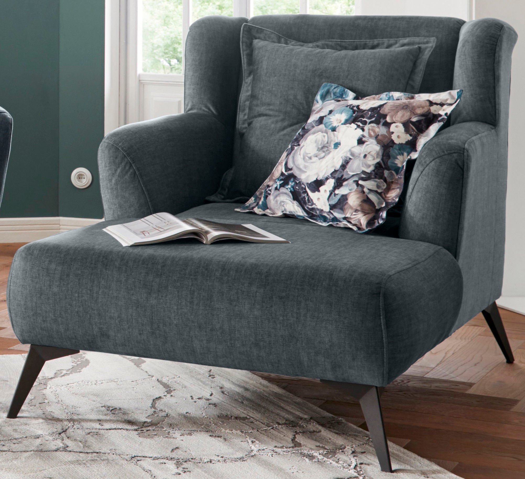 INOSIGN Loveseat »Baggio Mega Sessel für Komfort und Entspannung, zeitlos und modern« Zierkissen inklusive