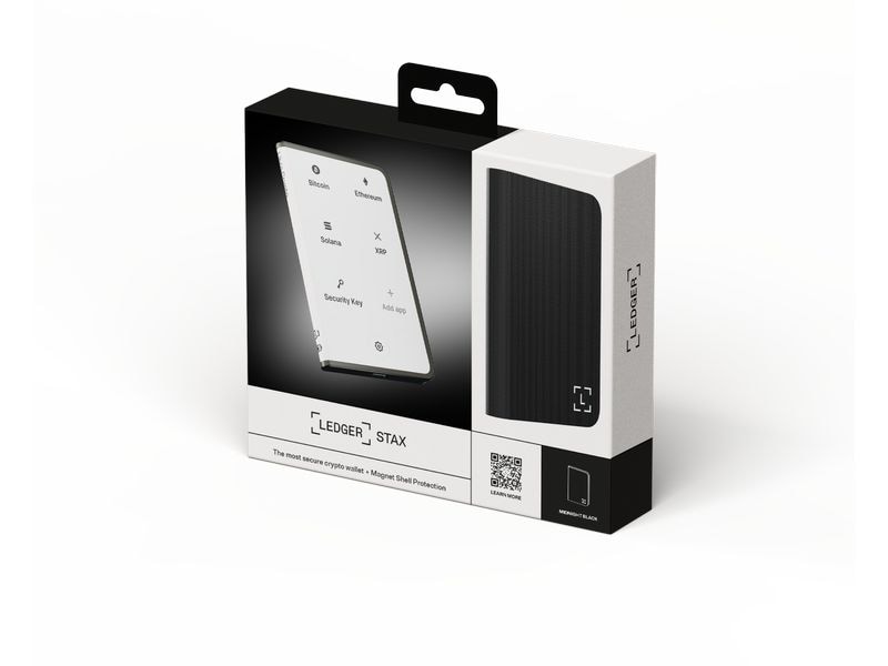 Ledger Stax inkl. Recovery Key Kryptowallet mit Bluetooth und Wiederherstellungsschlüssel