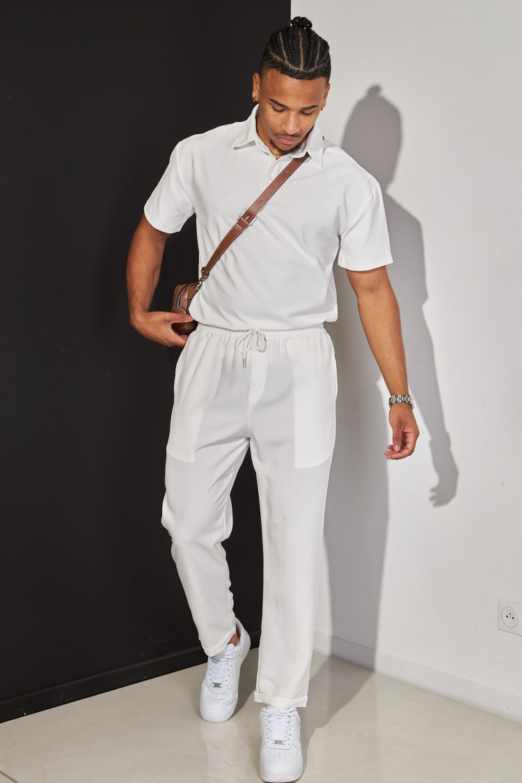 Polo basic blanc