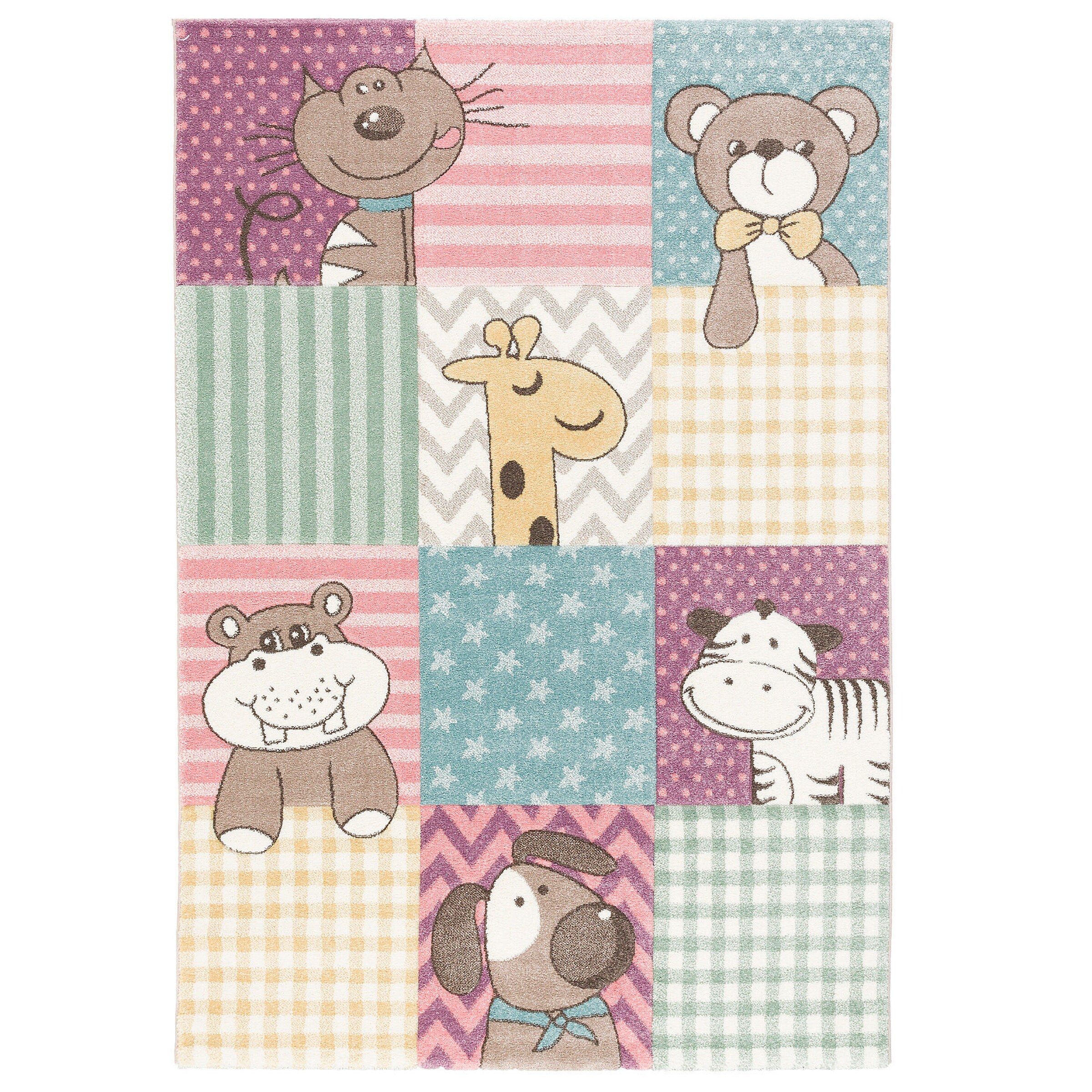 Pergamon Kinder Teppich Maui Kids Bunt Kinderzoo Bunt - 120x170 cm