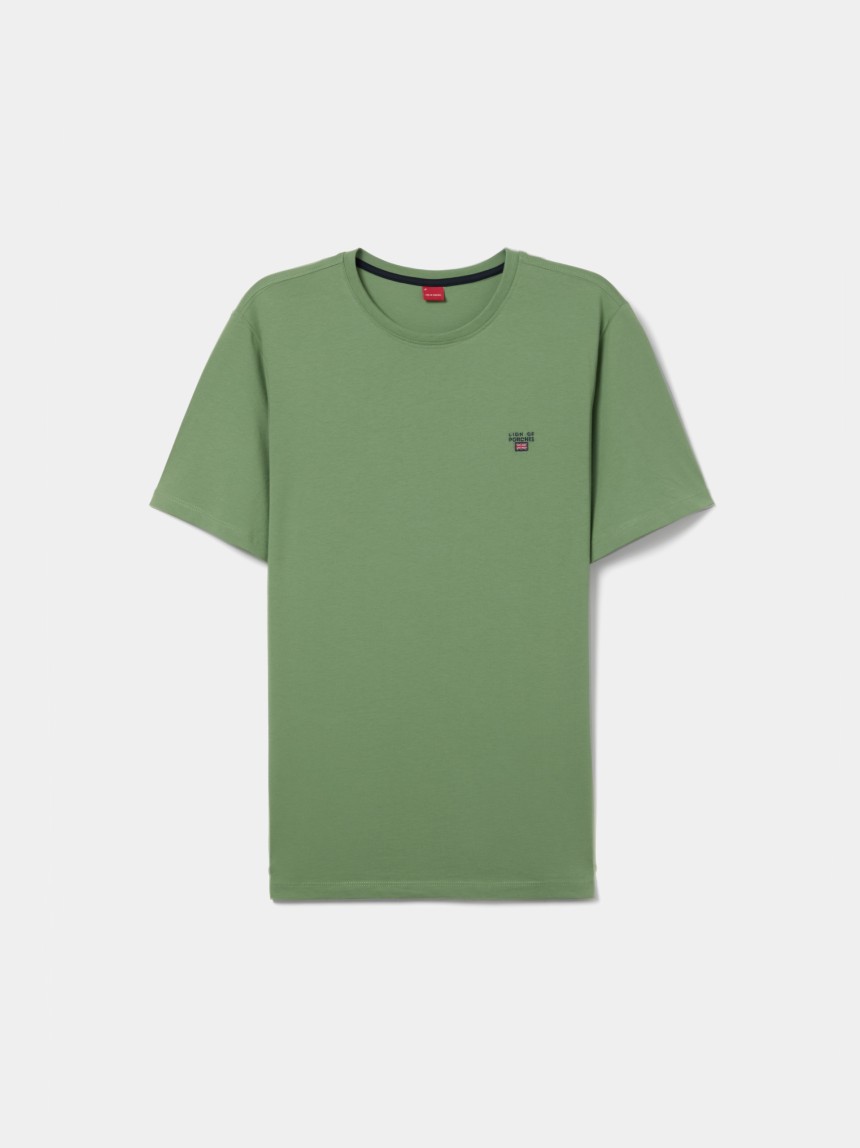 T-shirt básica em algodão