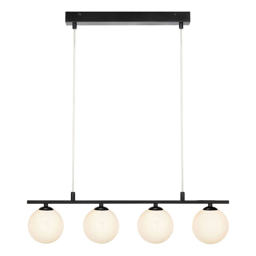 TAKLAMPE MARKSLÖJD QUATTRO PENDEL 4L SVART