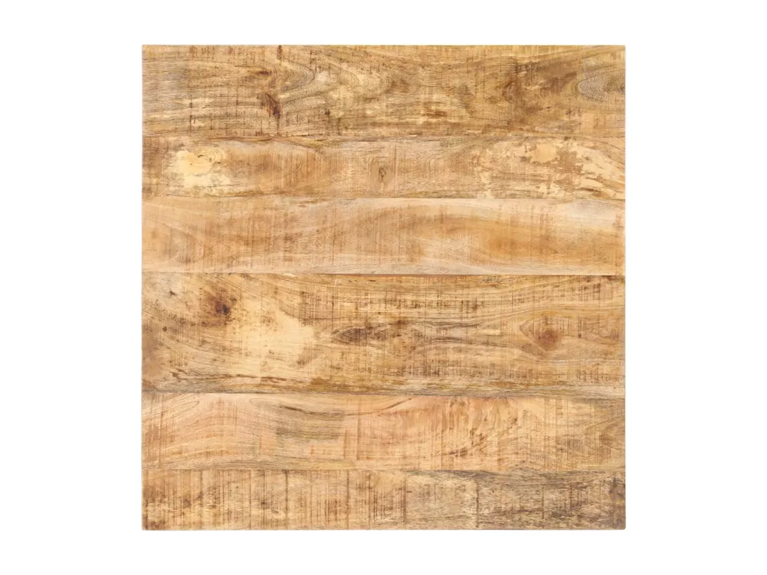Table de bistro Carrée 70x70x75 cm Bois de manguier brut