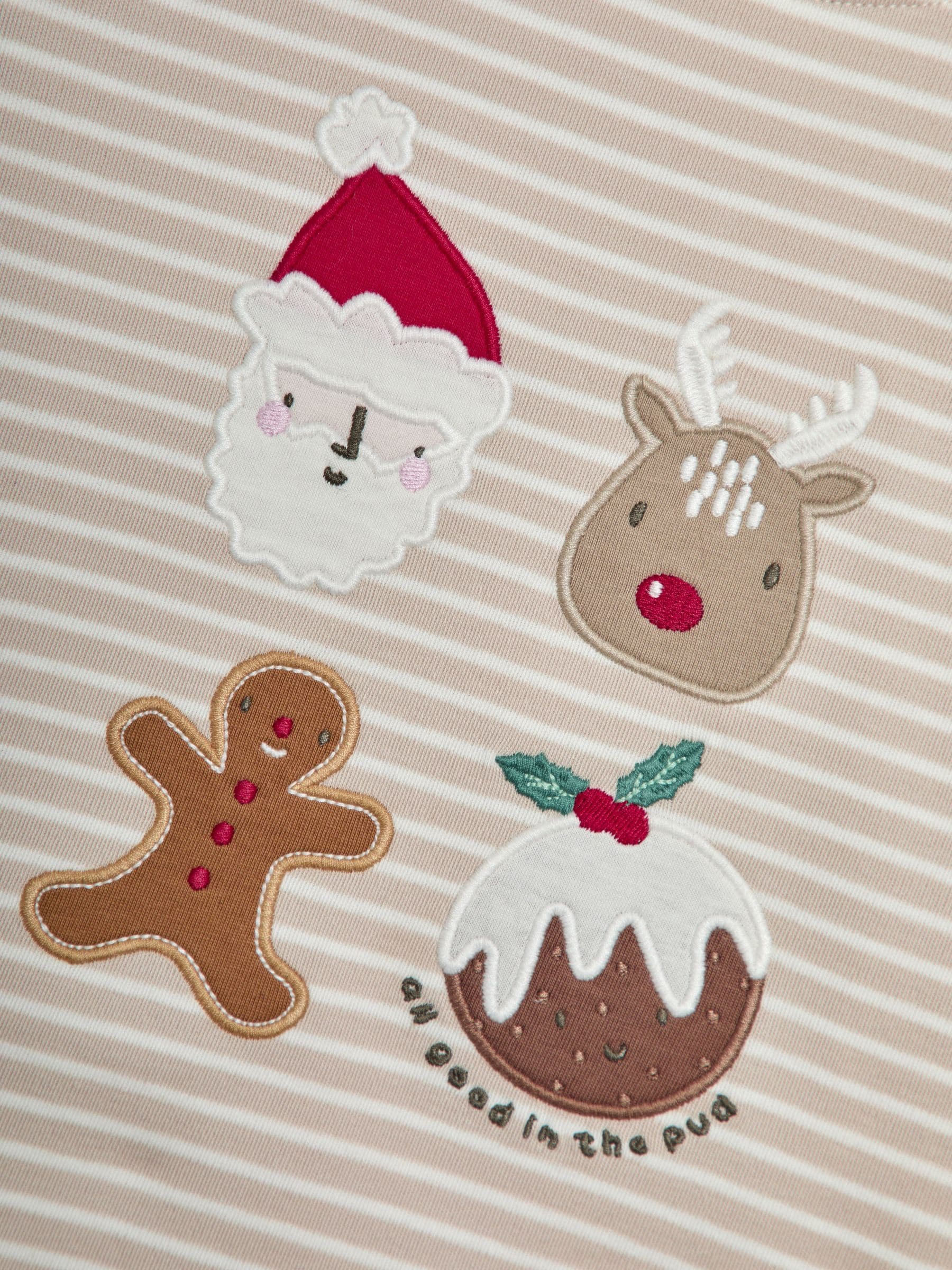 Kiezelkleurig kerstfiguur - JoJo Maman Bébé Character Appliqué Pyjamas